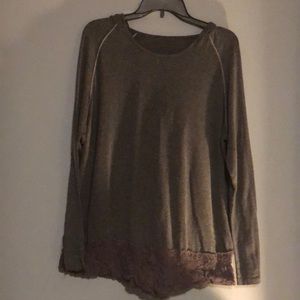 Light gray hooded sweater XL